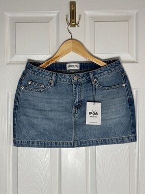 Princess Polly Light Blue Denim Mini Skirt